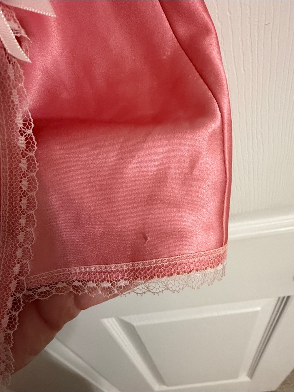 VTG Victoria’s Secret 2004 Pink Satin & Lace "Maria" Slip Dress Chemise - Size M - Picture 8 of 8